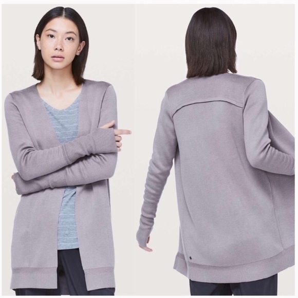 Lululemon City Street Cardigan Heathered Mystique bh